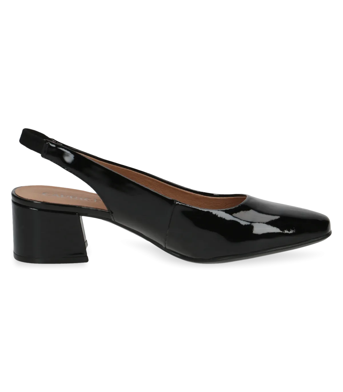 Caprice Anatomical Slingback Heels Black