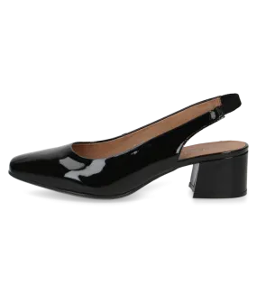 Caprice Anatomical Slingback Heels Black