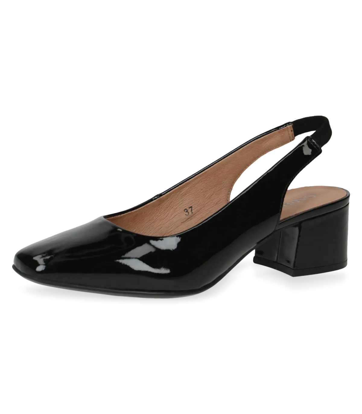 Caprice Anatomical Slingback Heels Black