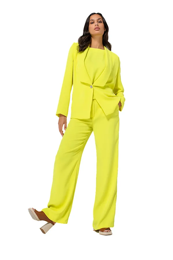 Caroline Biss YELLOW STRAIGHT CITY TROUSERS