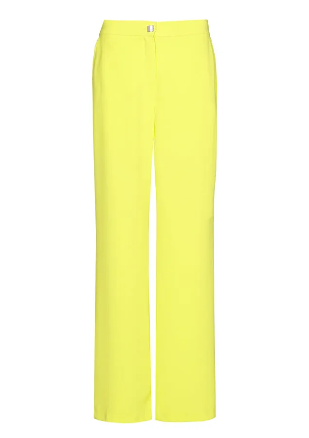 Caroline Biss YELLOW STRAIGHT CITY TROUSERS