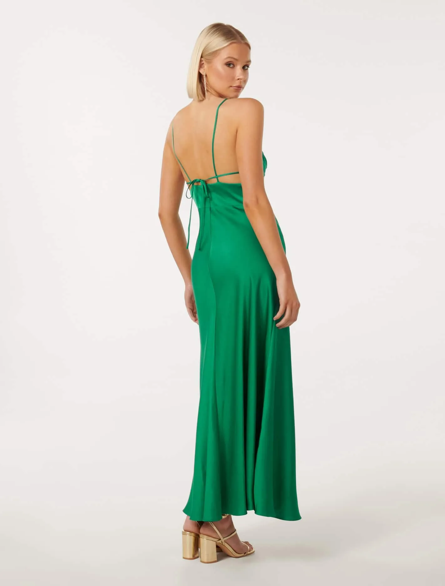 Cassia Satin Cut-Out Dress