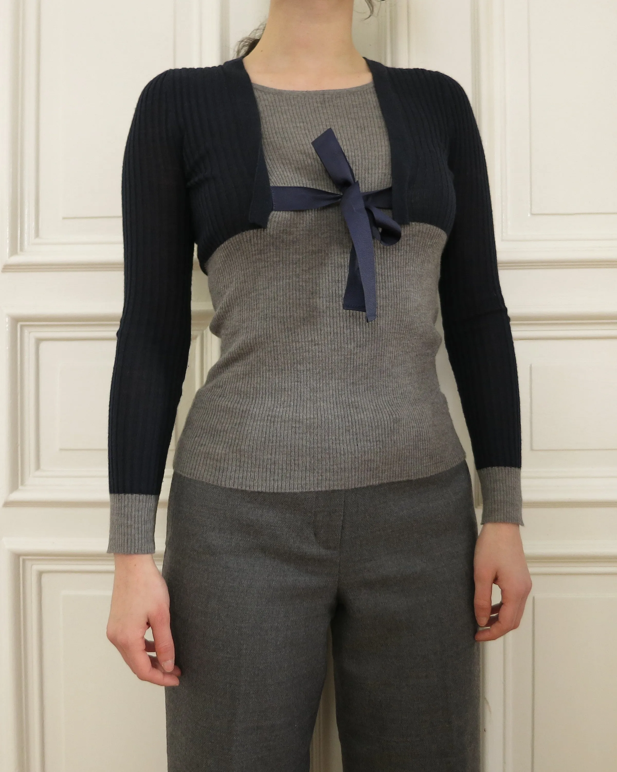       Chic knit office top    