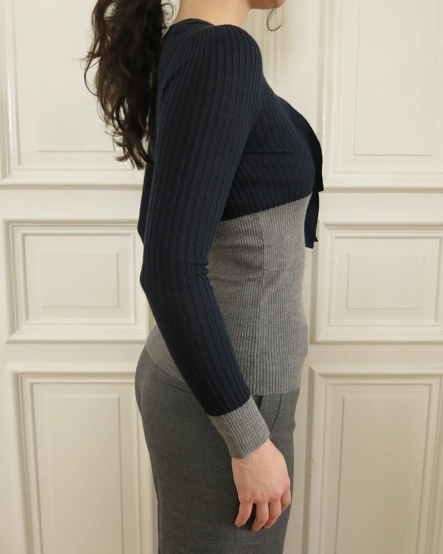       Chic knit office top    