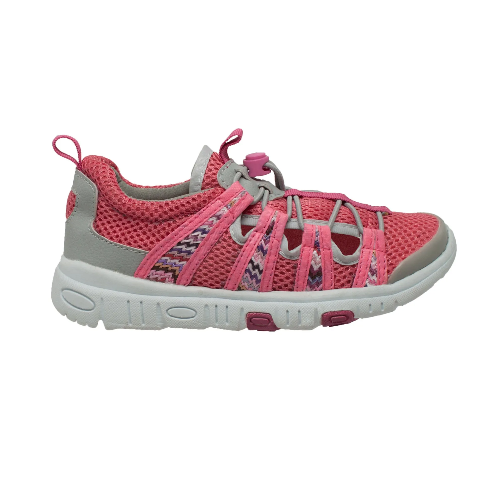 Children Pink/Grey Water Shoes Speed Lace Mesh Girls