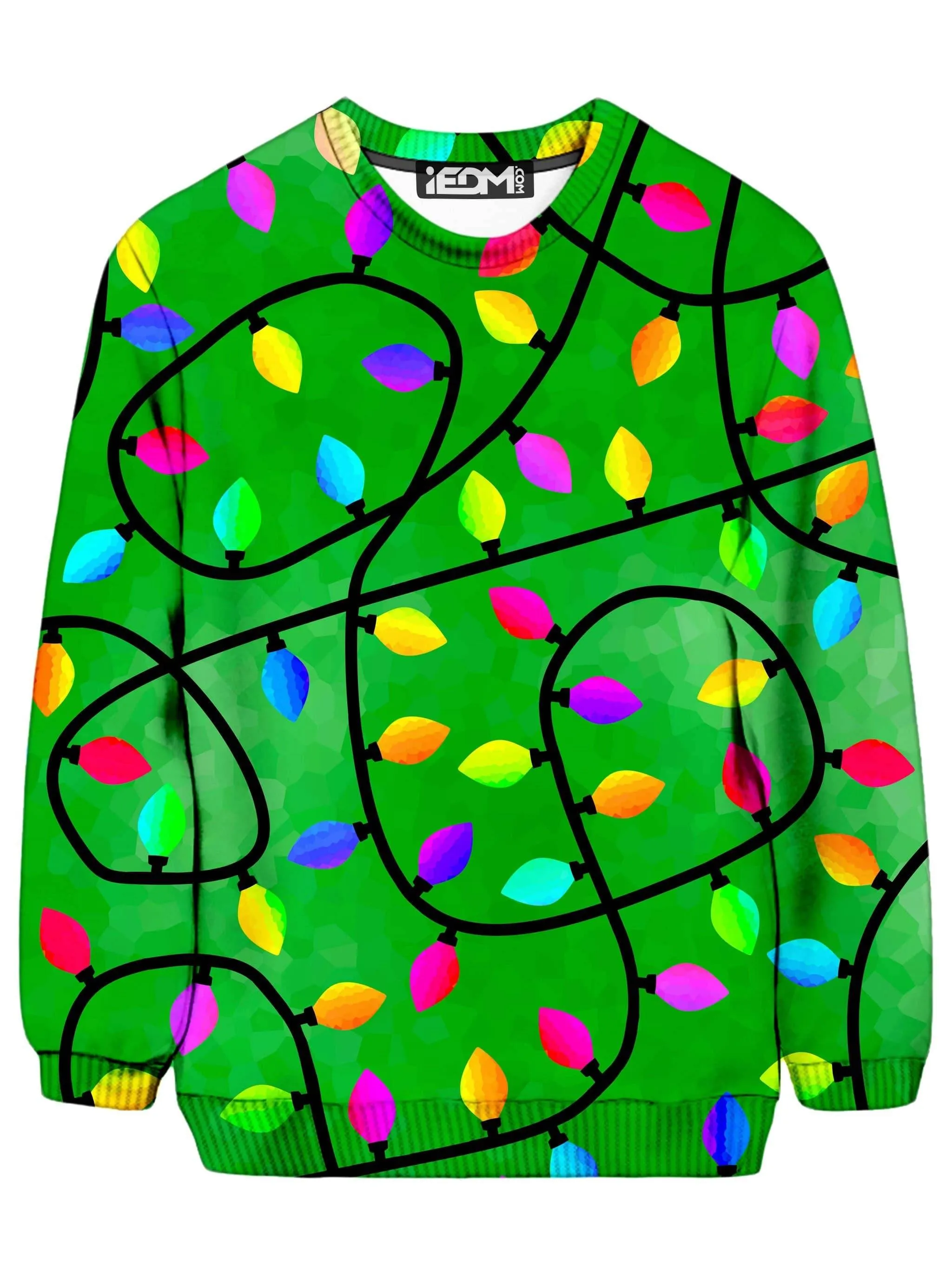 Christmas Lights Green Ugly Sweatshirt