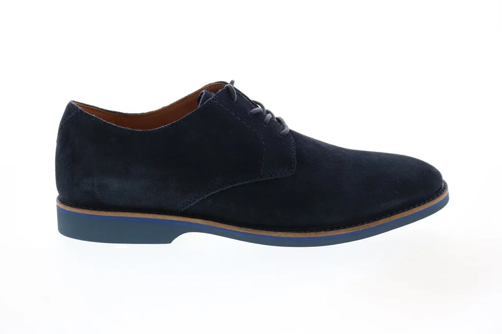 Clarks Atticus Lace 26152088 Men's Blue Suede Plain Toe Oxford Shoes