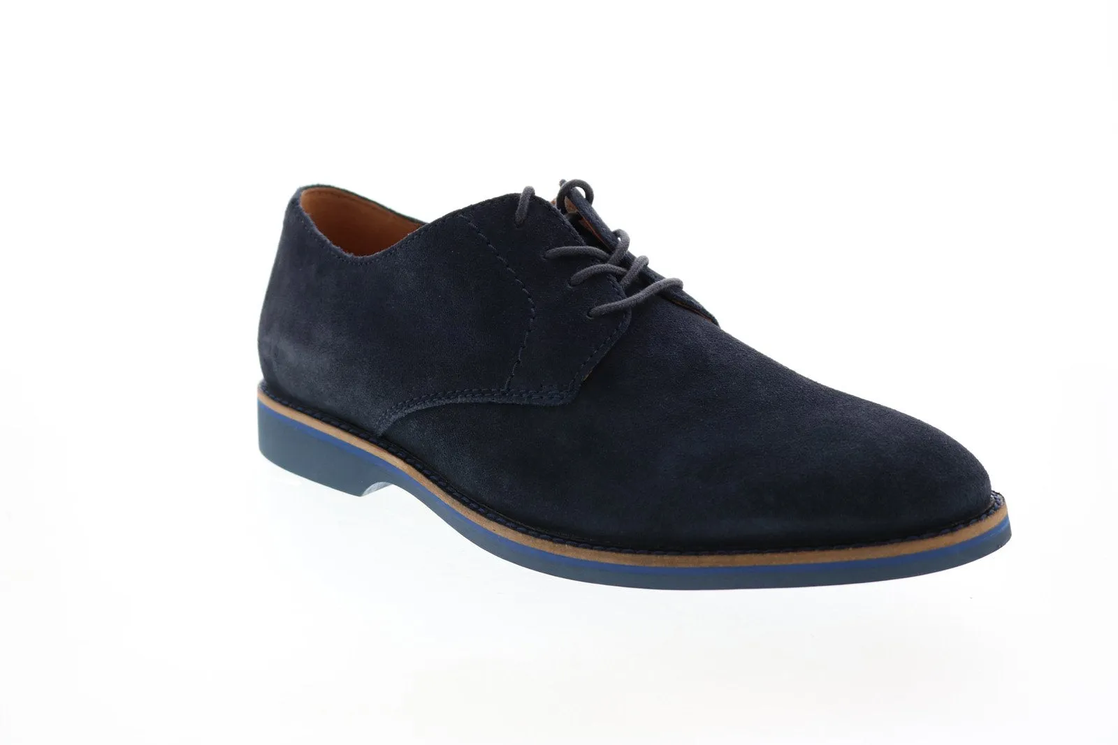 Clarks Atticus Lace 26152088 Men's Blue Suede Plain Toe Oxford Shoes