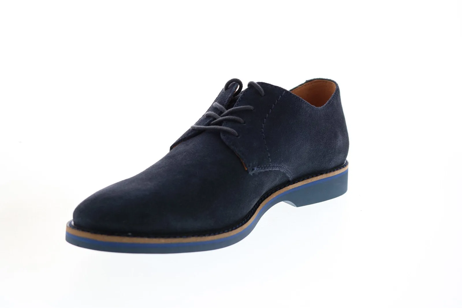 Clarks Atticus Lace 26152088 Men's Blue Suede Plain Toe Oxford Shoes