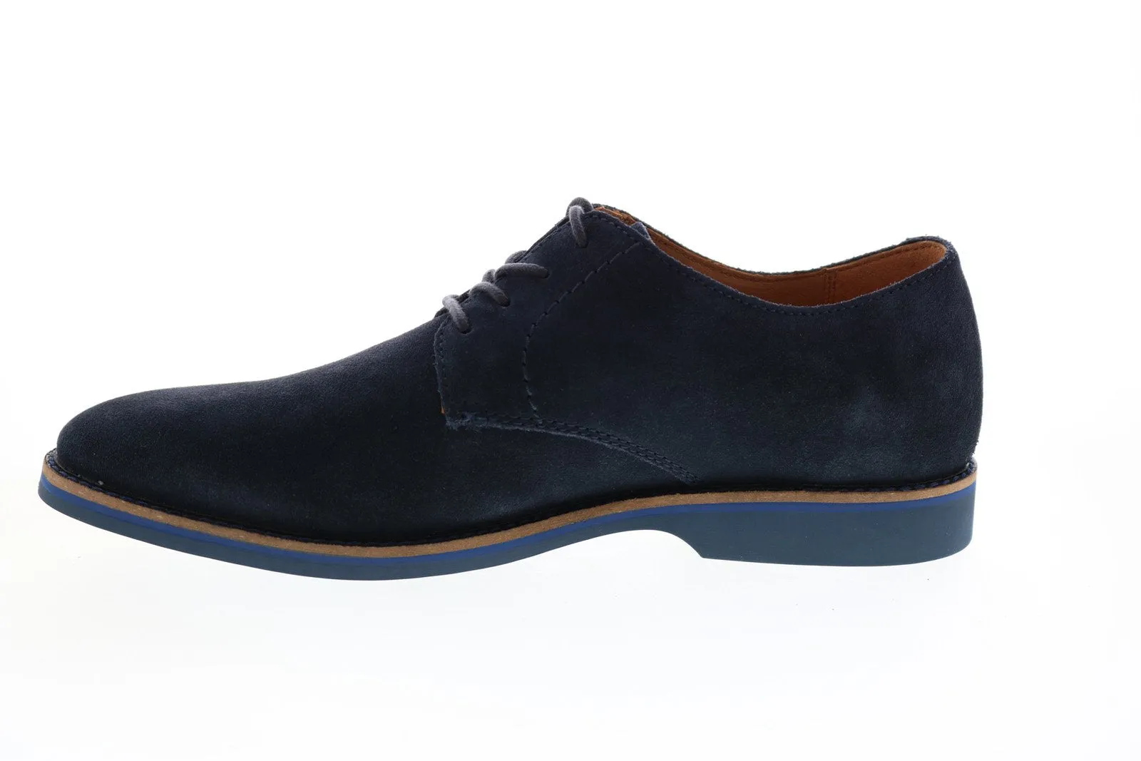 Clarks Atticus Lace 26152088 Men's Blue Suede Plain Toe Oxford Shoes