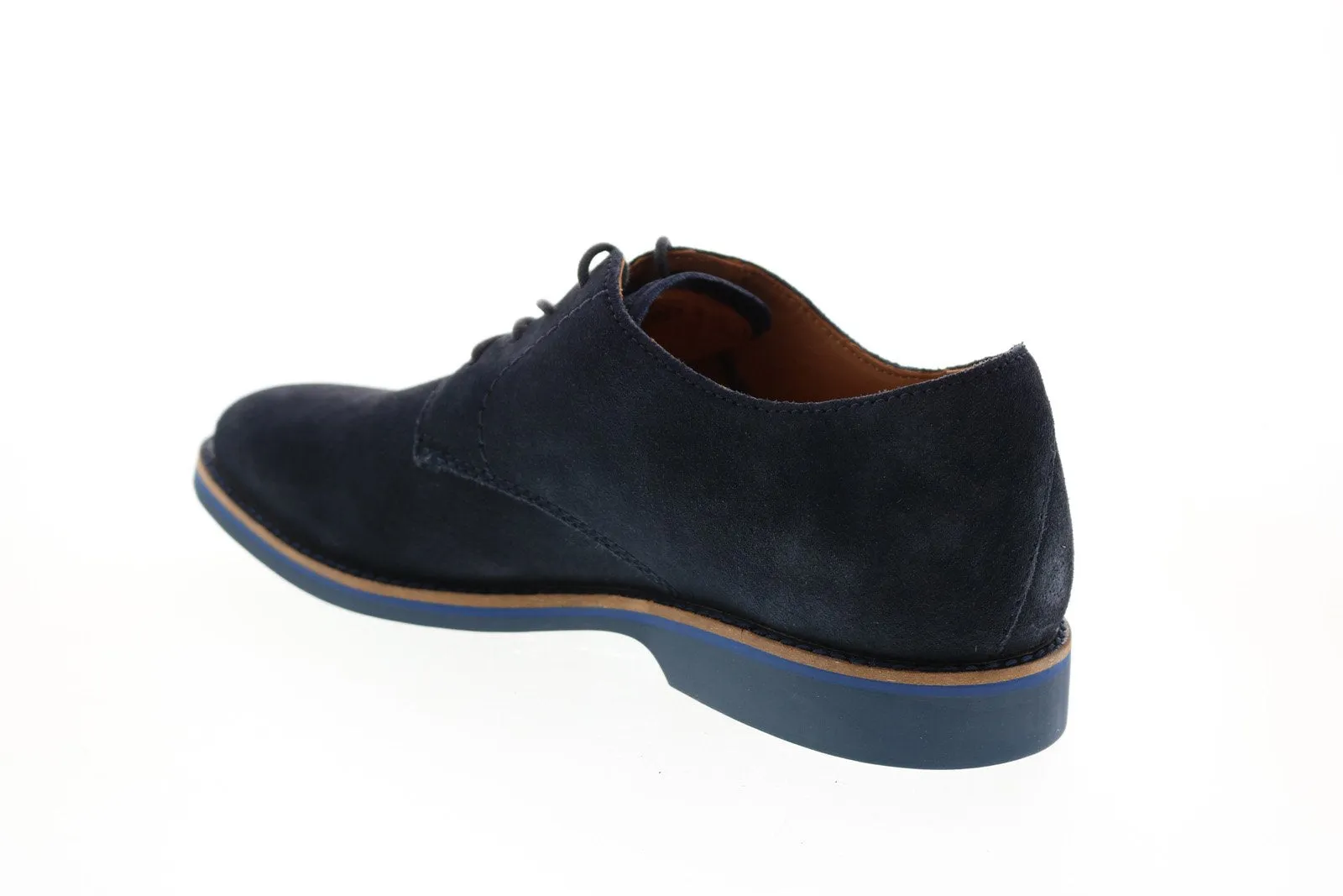 Clarks Atticus Lace 26152088 Men's Blue Suede Plain Toe Oxford Shoes