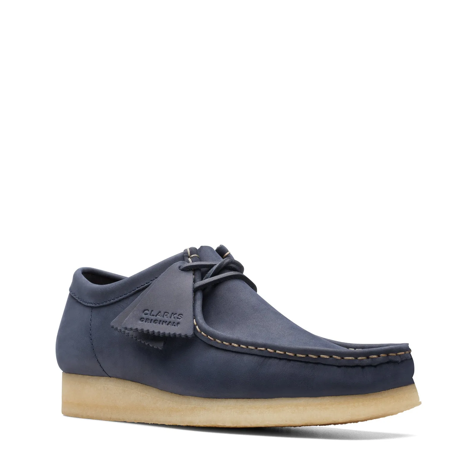 Clarks Wallabee blue leather oxfords for men