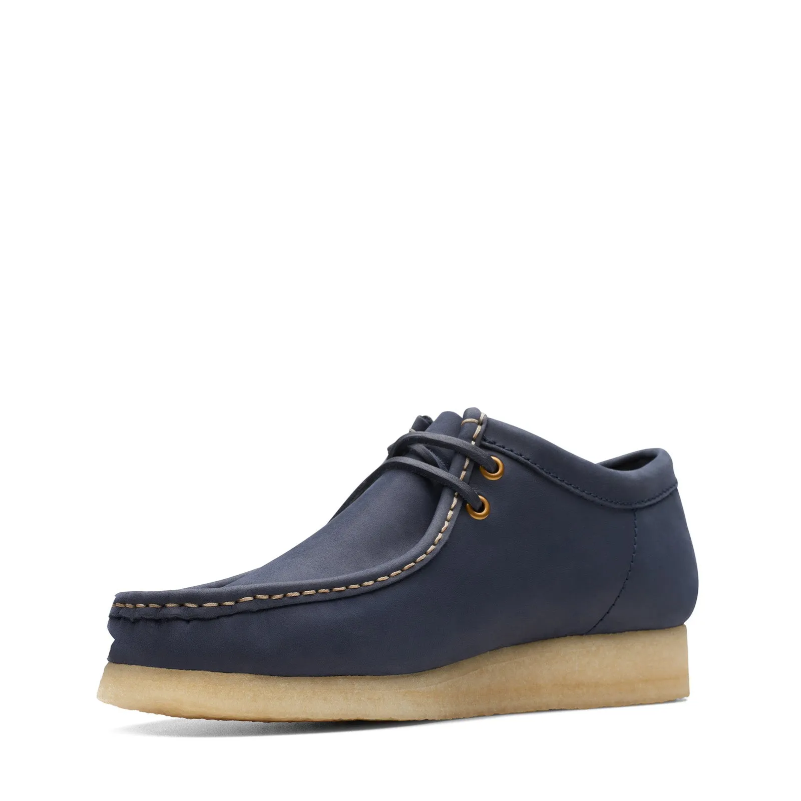 Clarks Wallabee blue leather oxfords for men