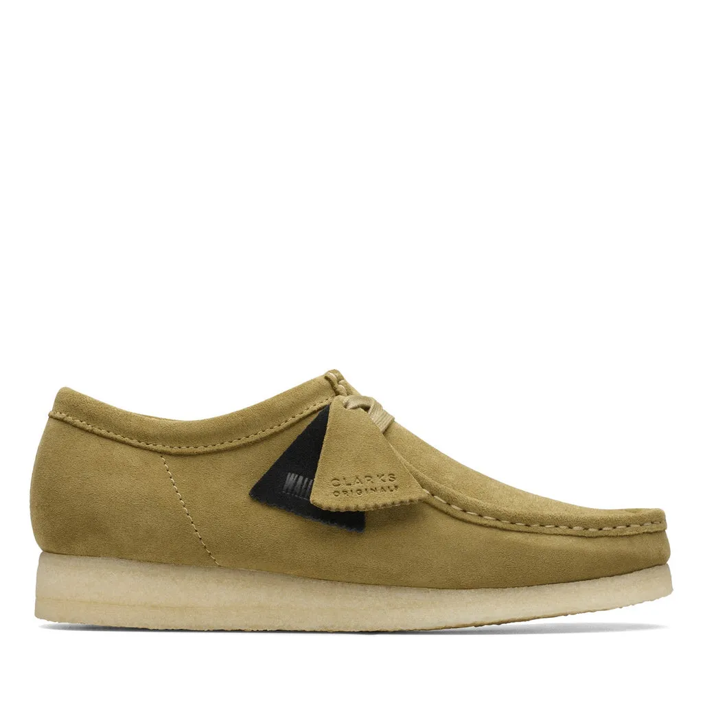 Clarks Wallabee green suede oxfords for men