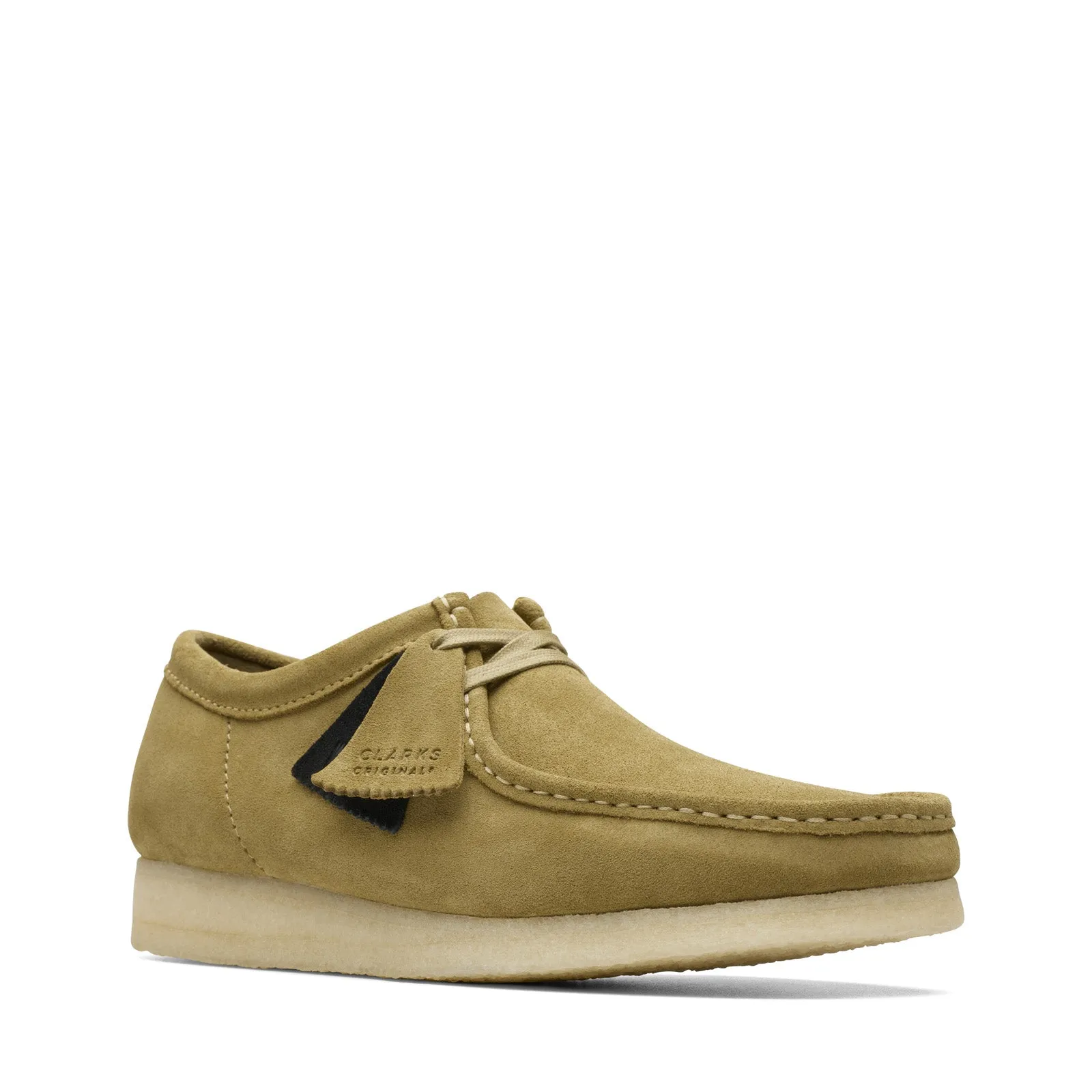 Clarks Wallabee green suede oxfords for men