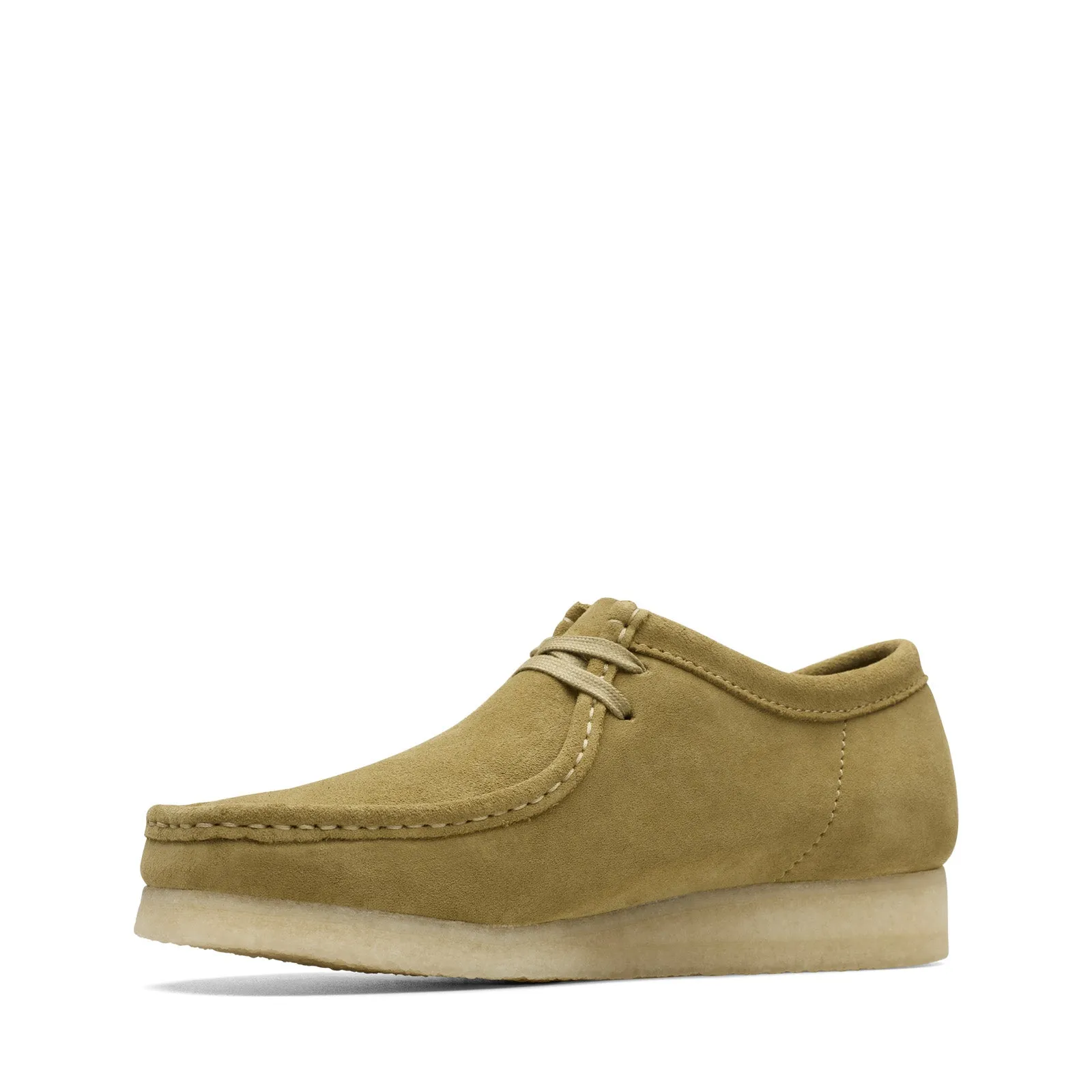 Clarks Wallabee green suede oxfords for men