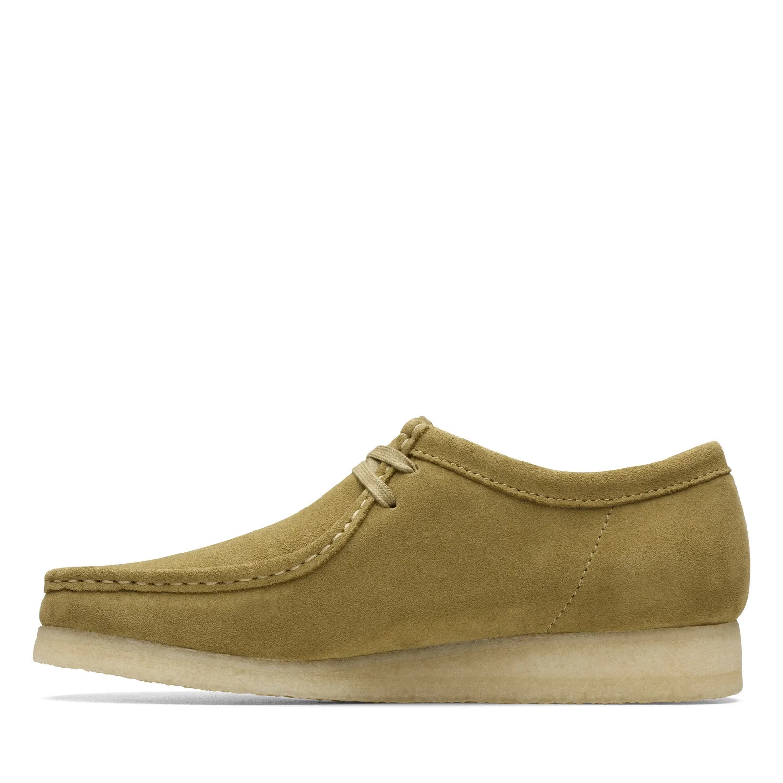 Clarks Wallabee green suede oxfords for men