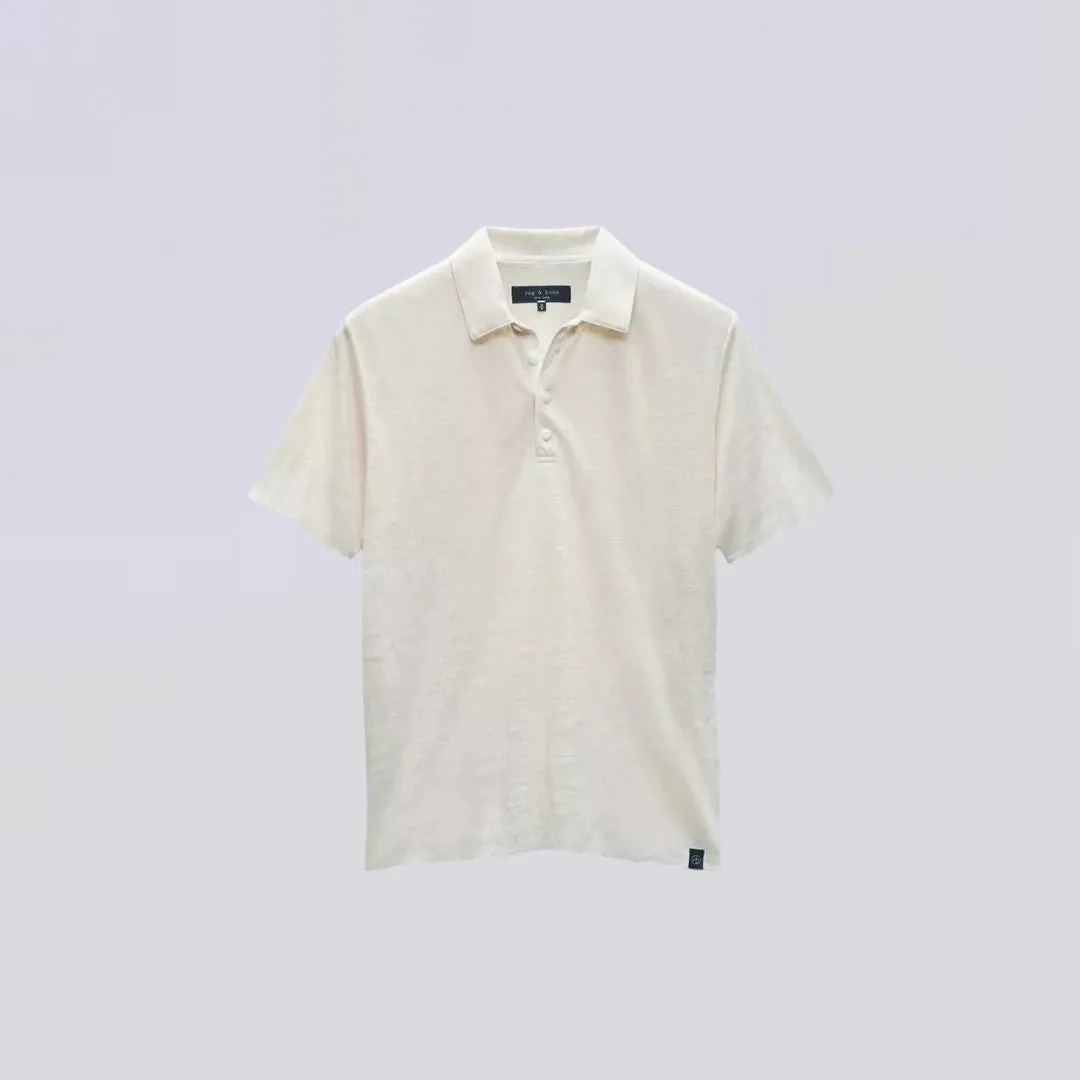 Classic Linen Polo (Ivory)