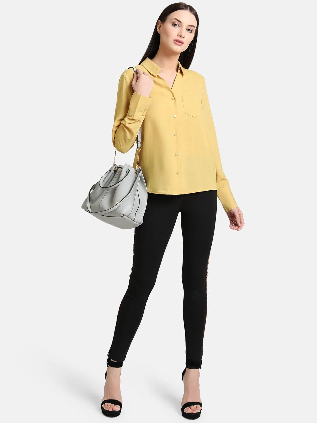 Classic Shirt with Oversized Cuff - Simple and Stylish.