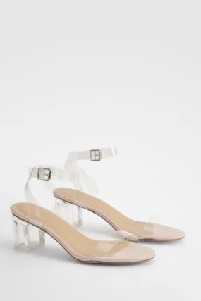 Clear Low Block Heels