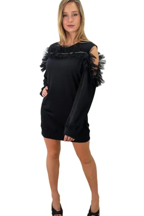 Cold Shoulder Ruffle Dress