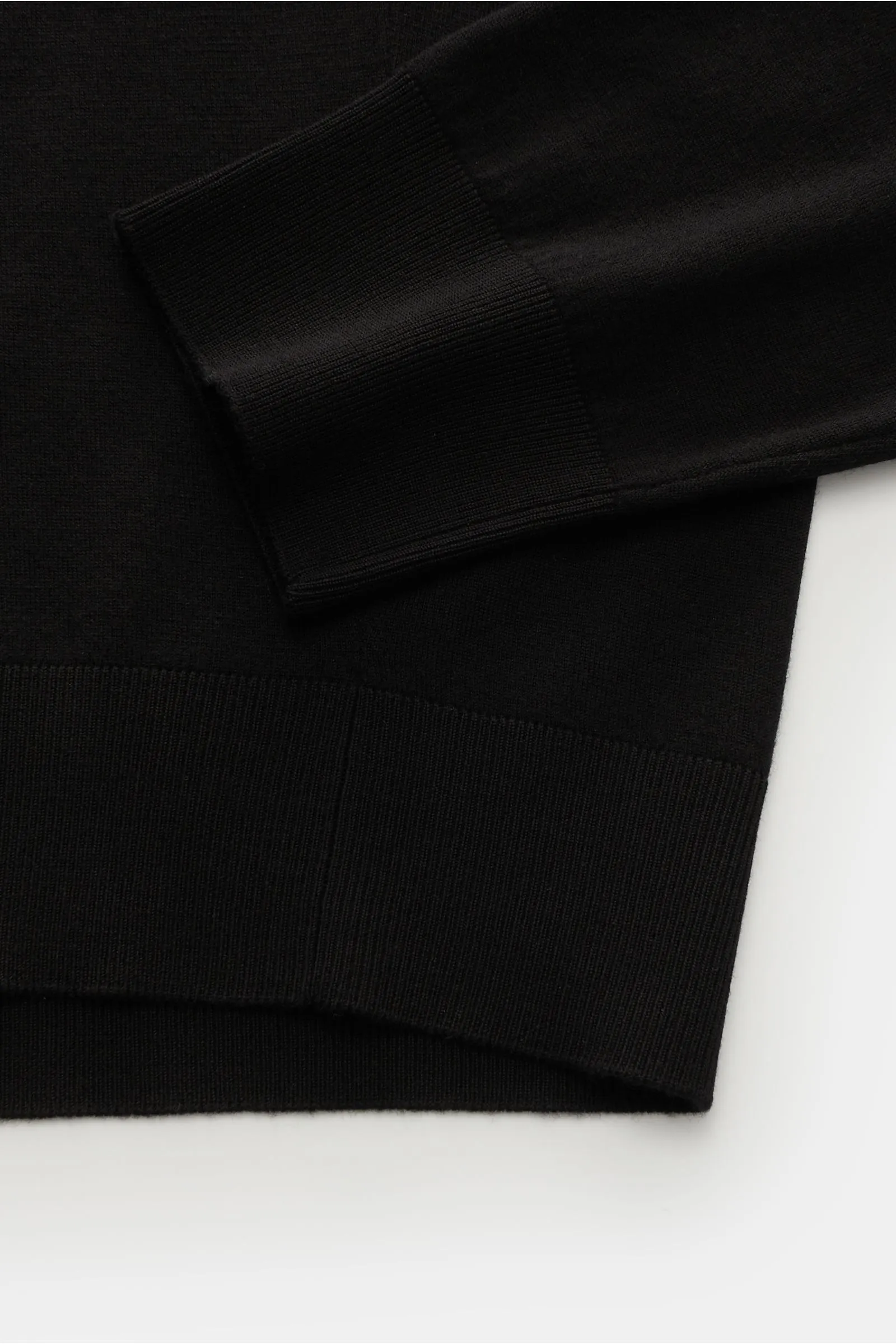 COLOMBO merino knit polo black