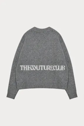 COPYRIGHT BRUSHED KNIT JUMPER - GREY MARL