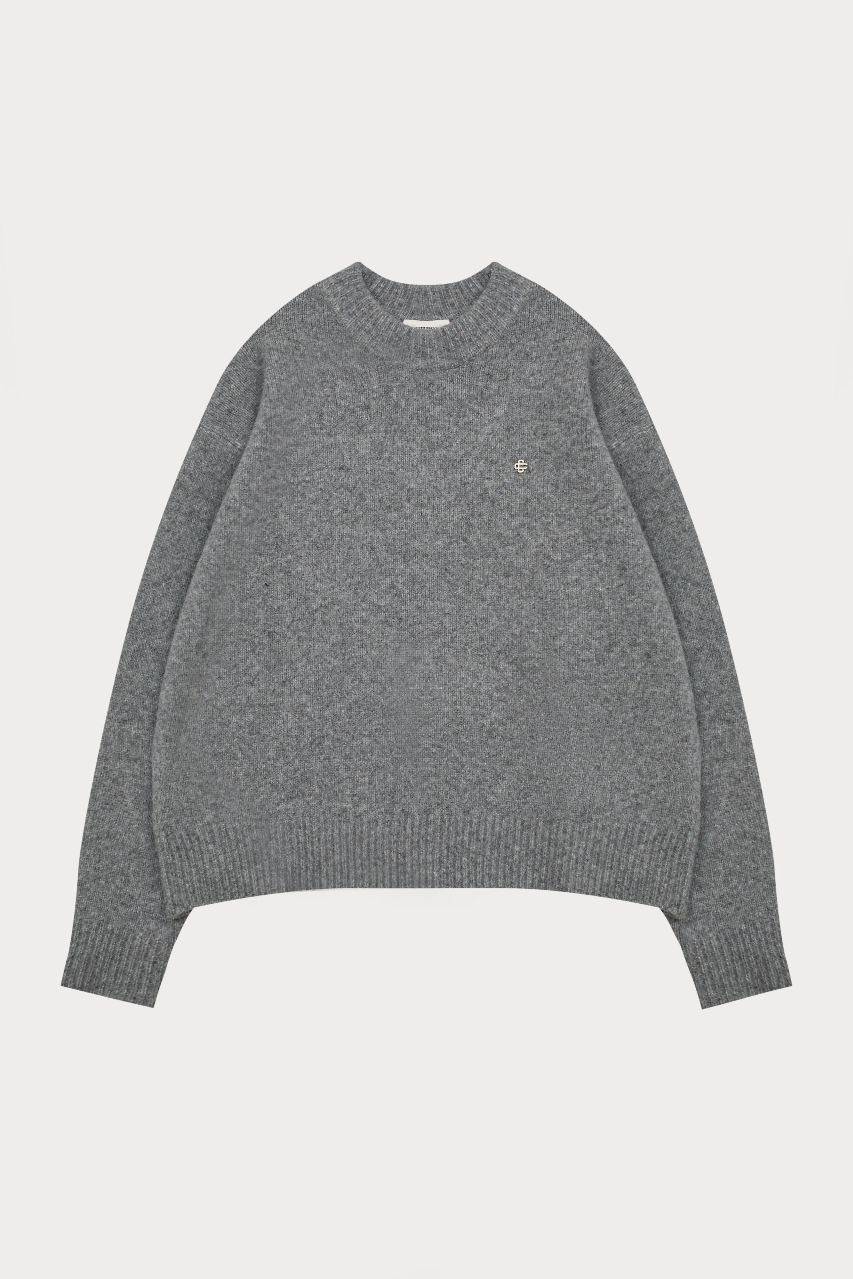 COPYRIGHT BRUSHED KNIT JUMPER - GREY MARL