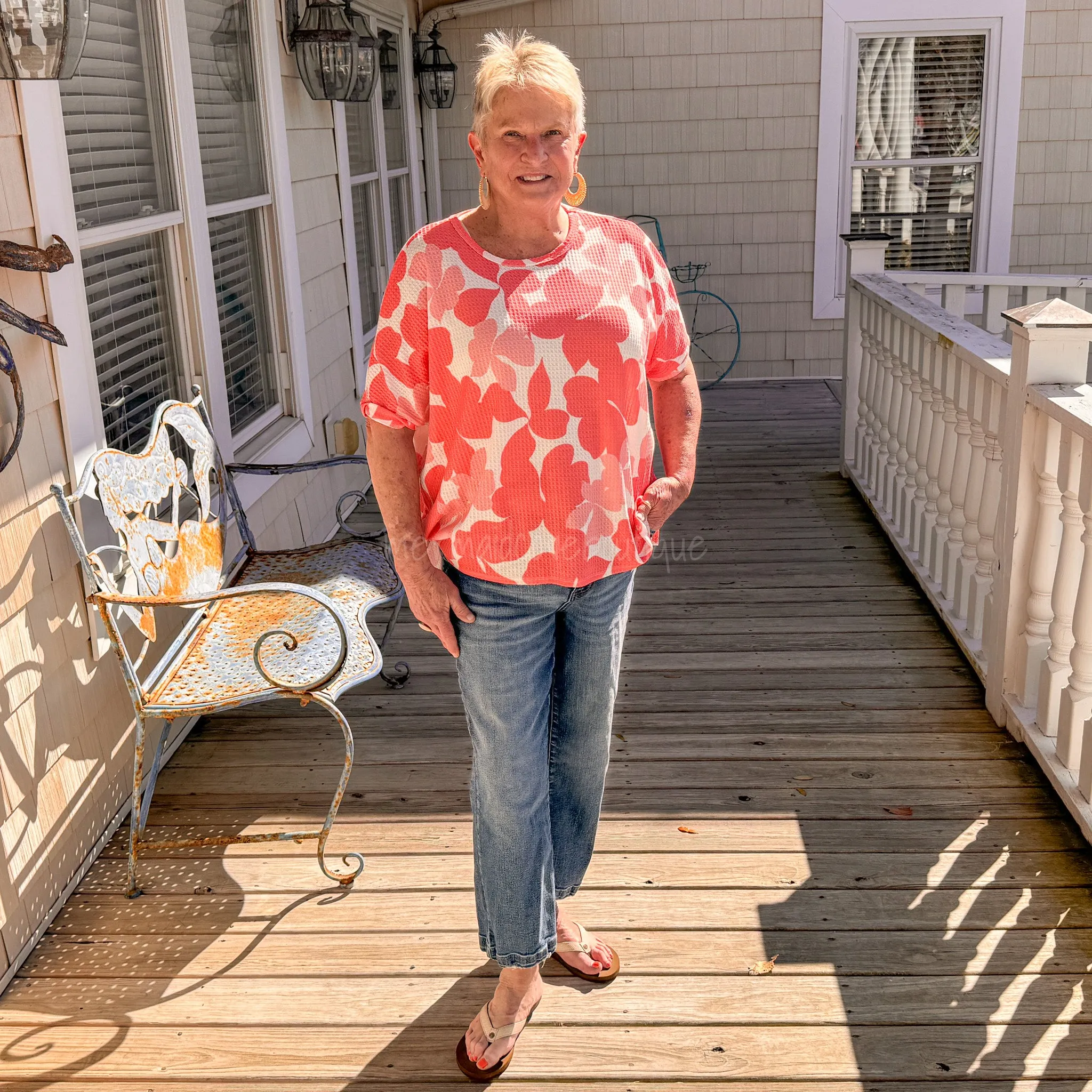 coral mandie top