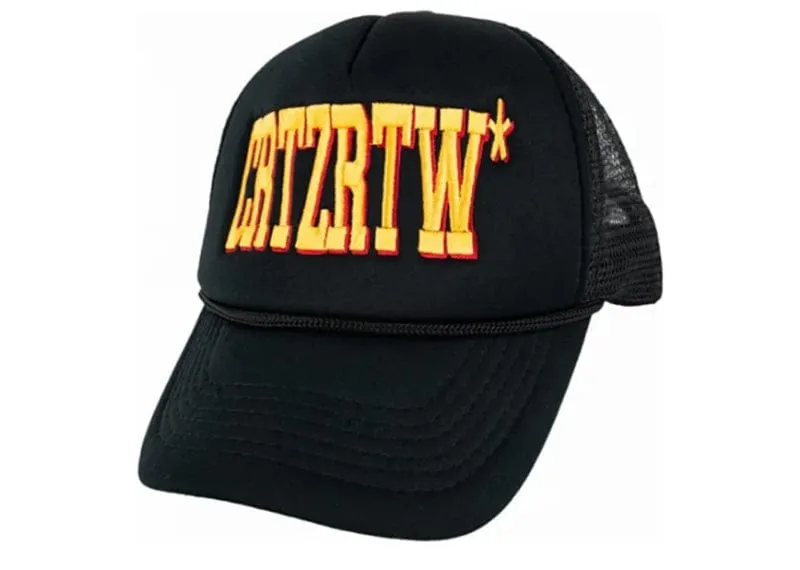 Corteiz Cultfiction Trucker Hat Black/Orange