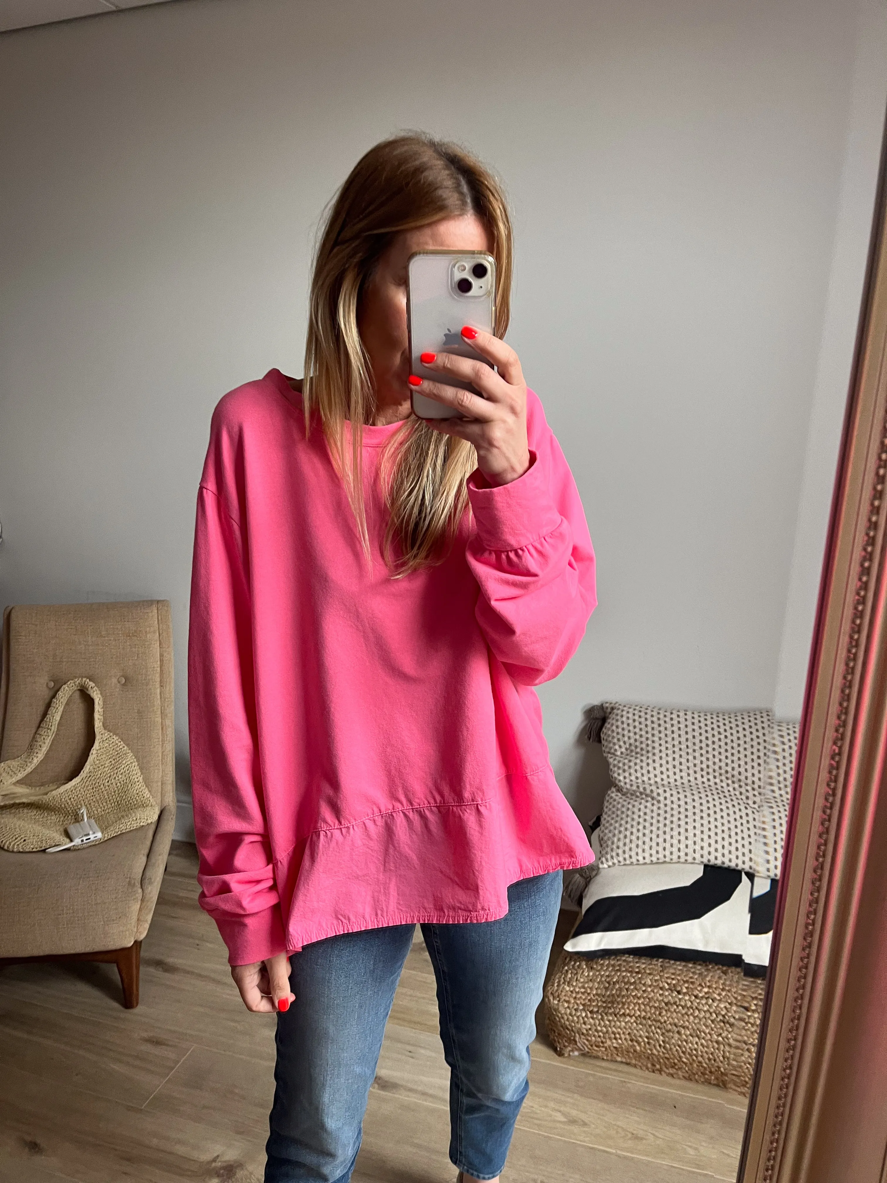 Cotton Hem Sweatshirt