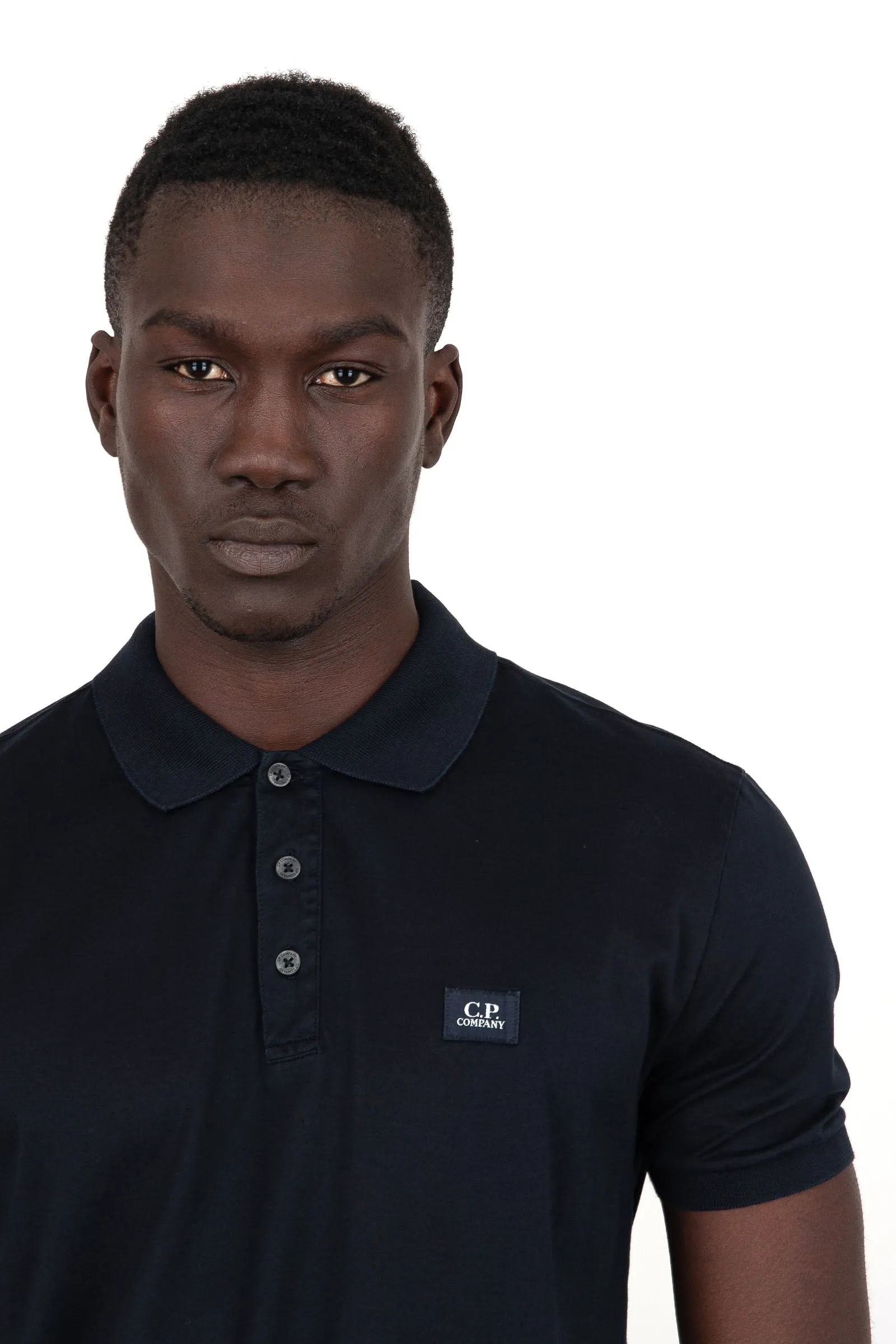 C.P. Company Dark Blue 70-2 Cotton Jersey Polo