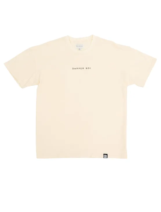 Cream Essential Drop Shoulder Tee