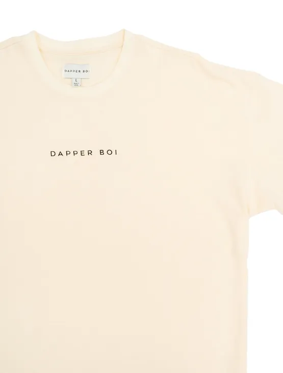 Cream Essential Drop Shoulder Tee