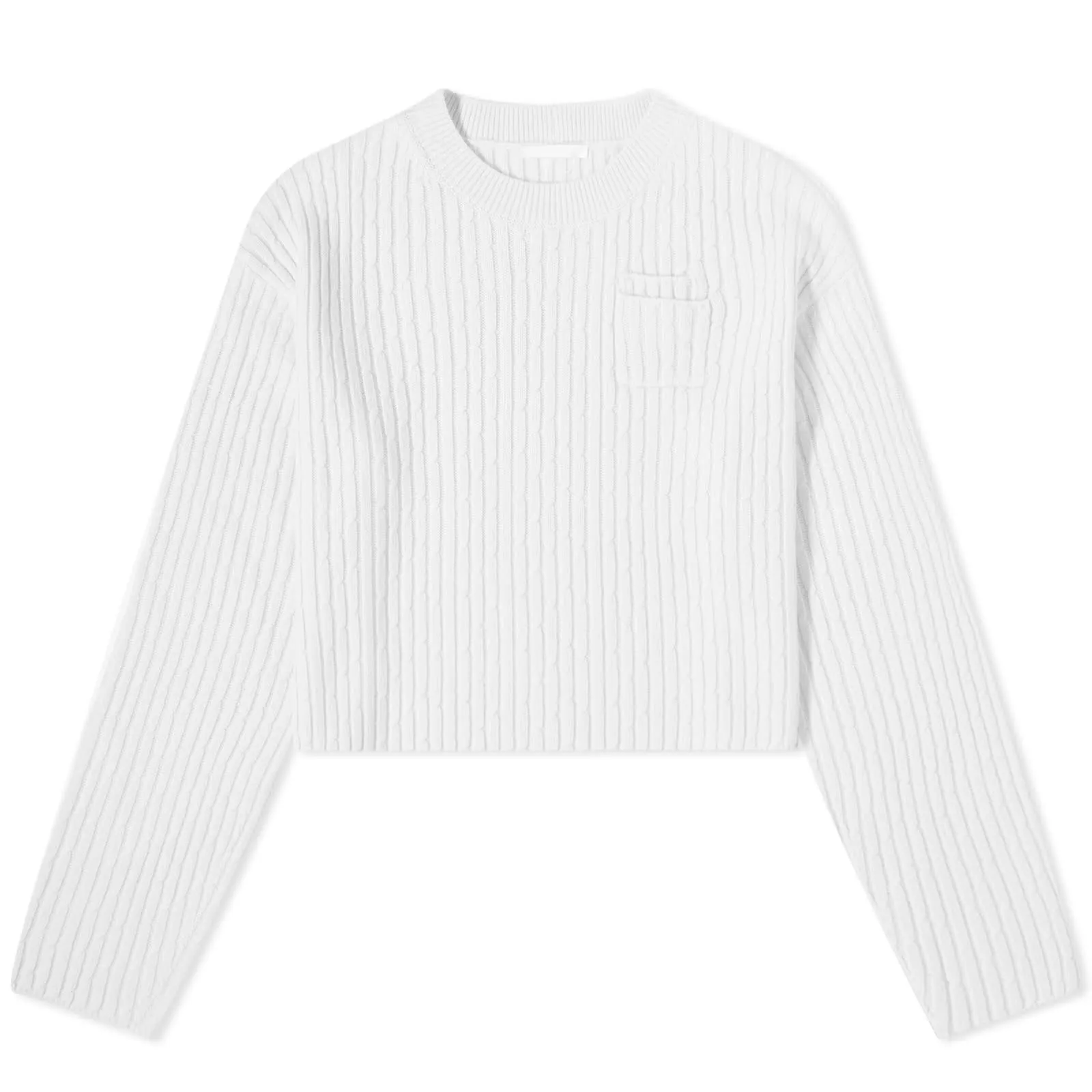 Crew Knit Jumper in Winter White by Helmut Lang