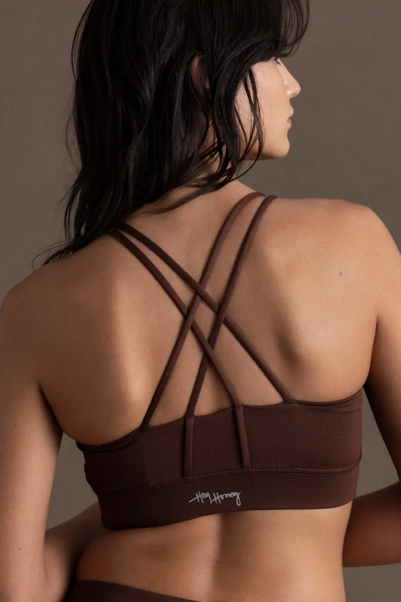 Criss-Cross Bra Chocolate