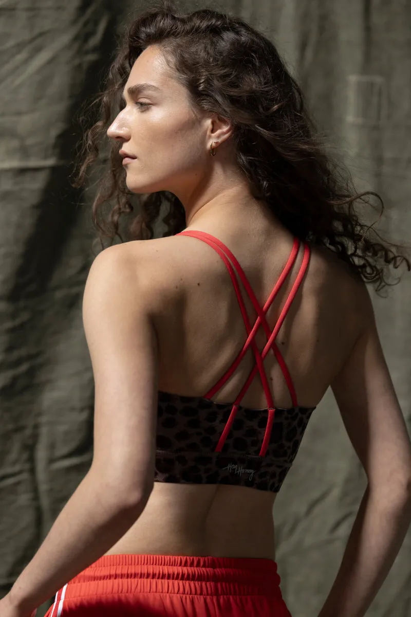 Criss-Cross Bra Leo Cocoa