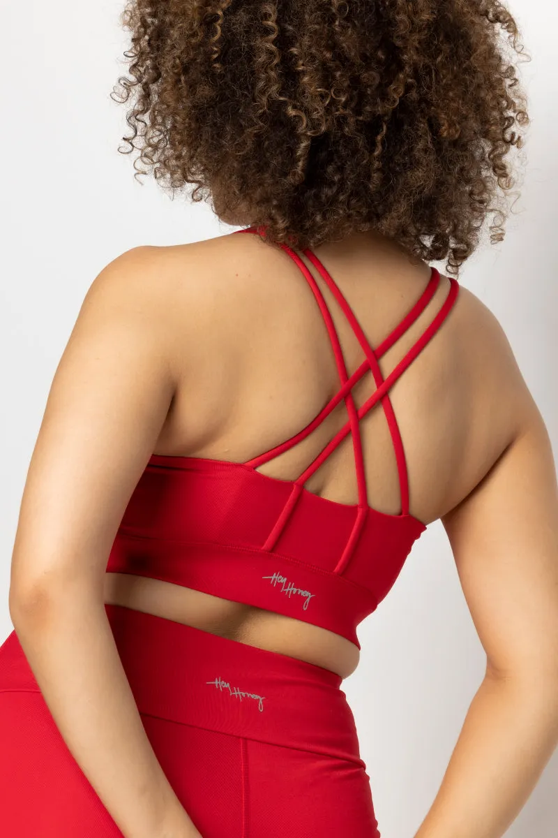 Criss-Cross Bra Red