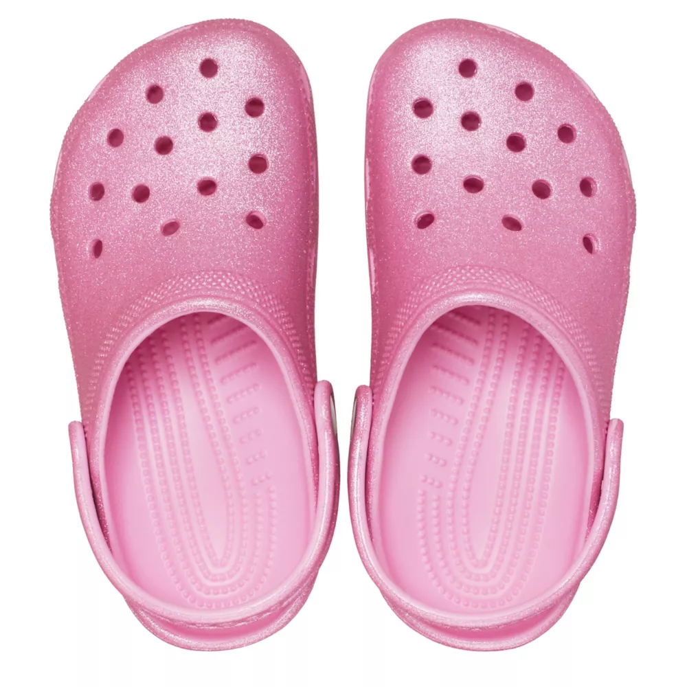 CROCS  GIRLS LITTLE-BIG KID CLASSIC GLITTER CLOG