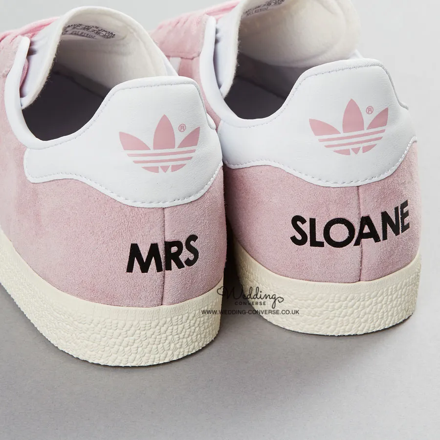 Custom Adidas Wedding Trainers Gazelle (Add your text to the heels)