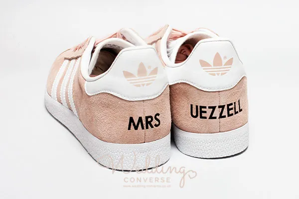 Custom Adidas Wedding Trainers Gazelle (Add your text to the heels)