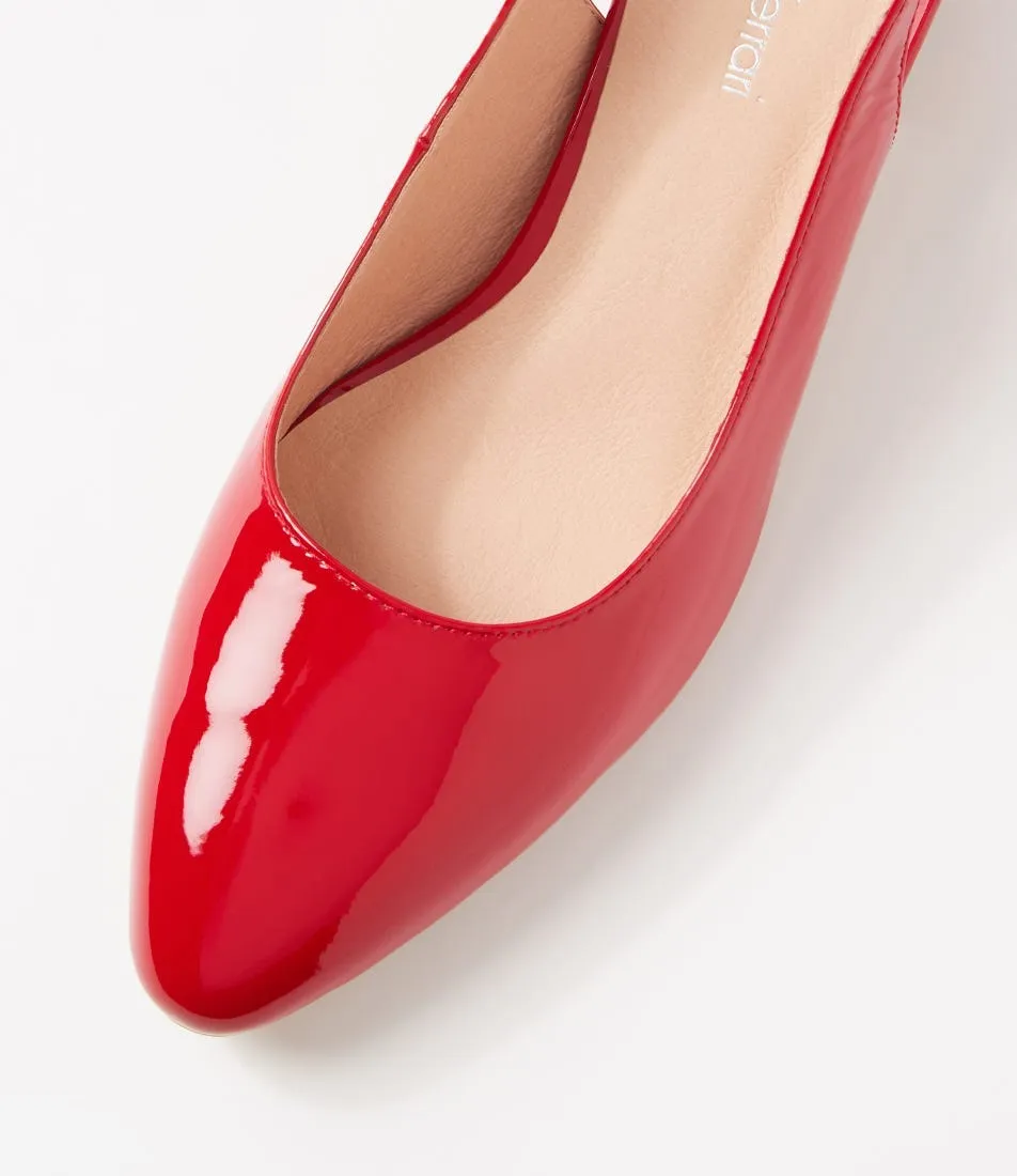 DIANA FERRARI Ollien Red Patent Leather Heels