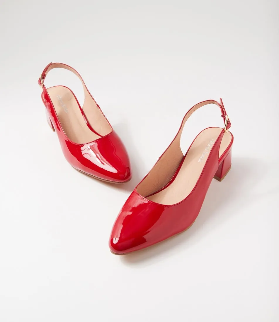 DIANA FERRARI Ollien Red Patent Leather Heels