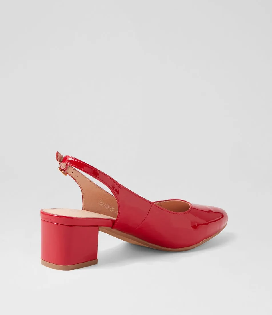 DIANA FERRARI Ollien Red Patent Leather Heels