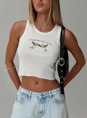 Dirty Martini Girl Tank White