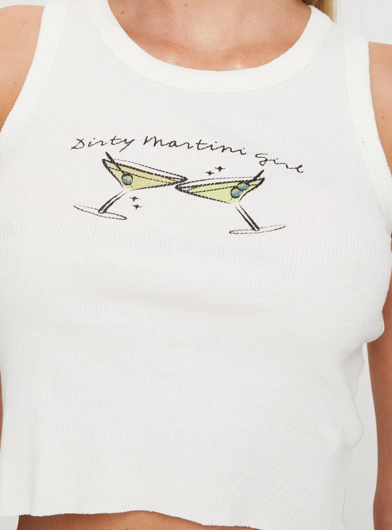 Dirty Martini Girl Tank White