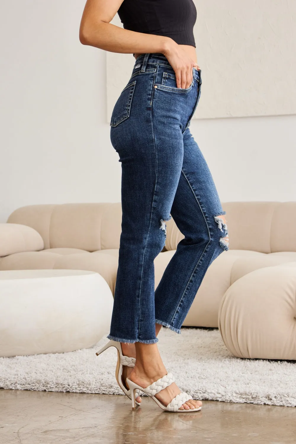 RFM High Waist Distressed Jeans