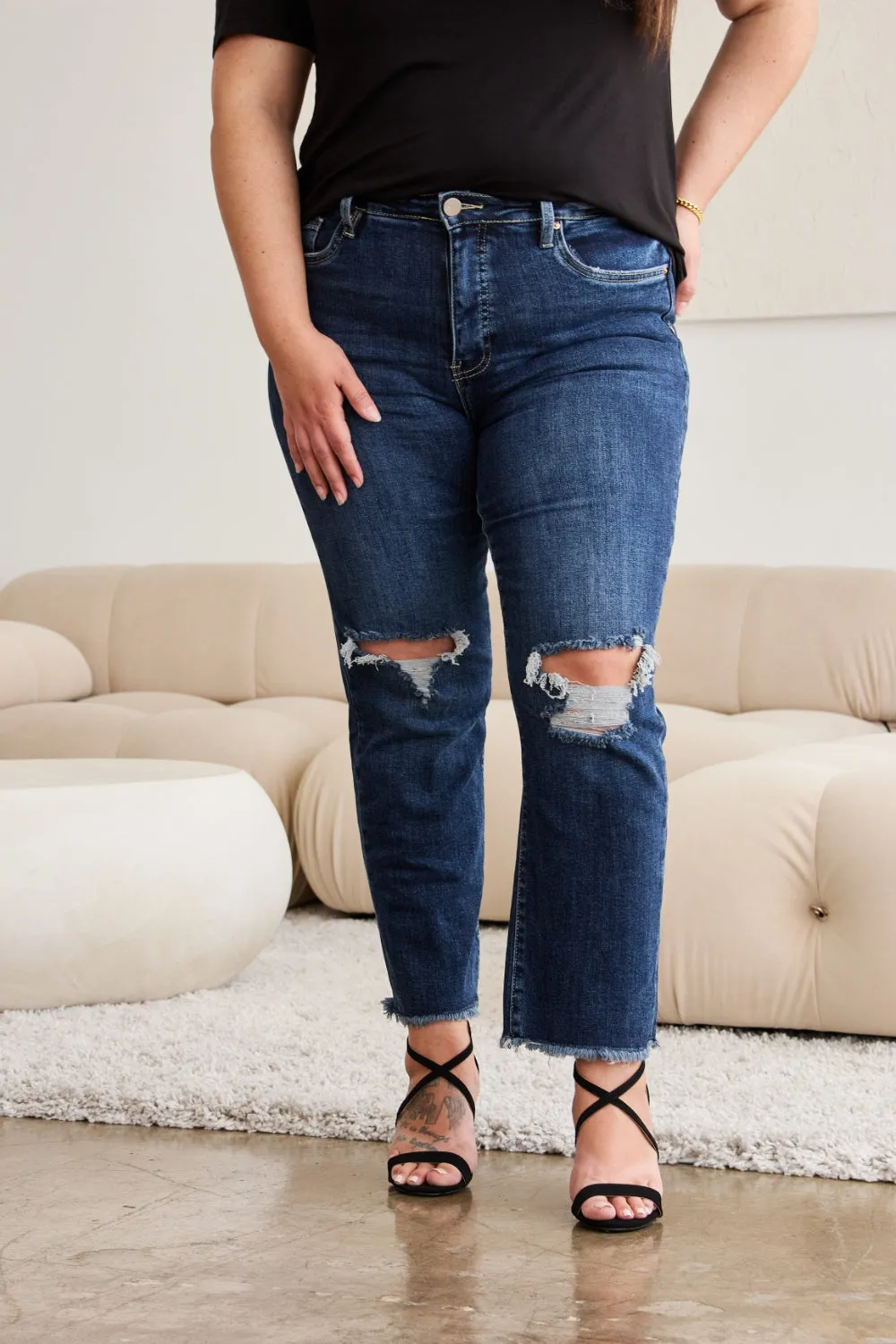 RFM High Waist Distressed Jeans