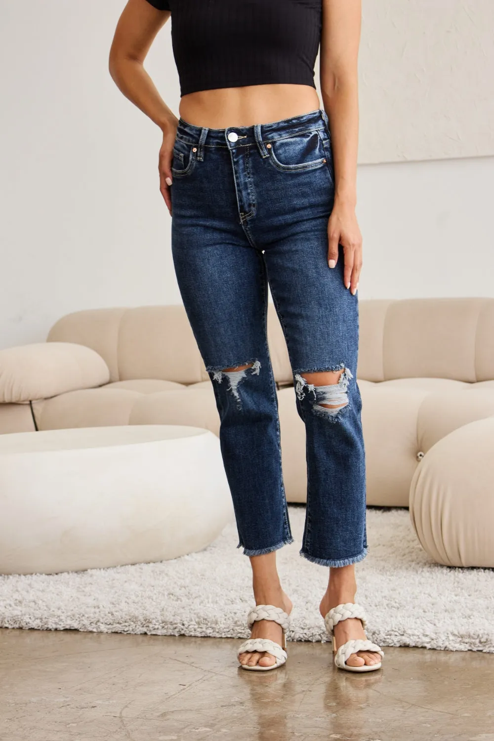 RFM High Waist Distressed Jeans