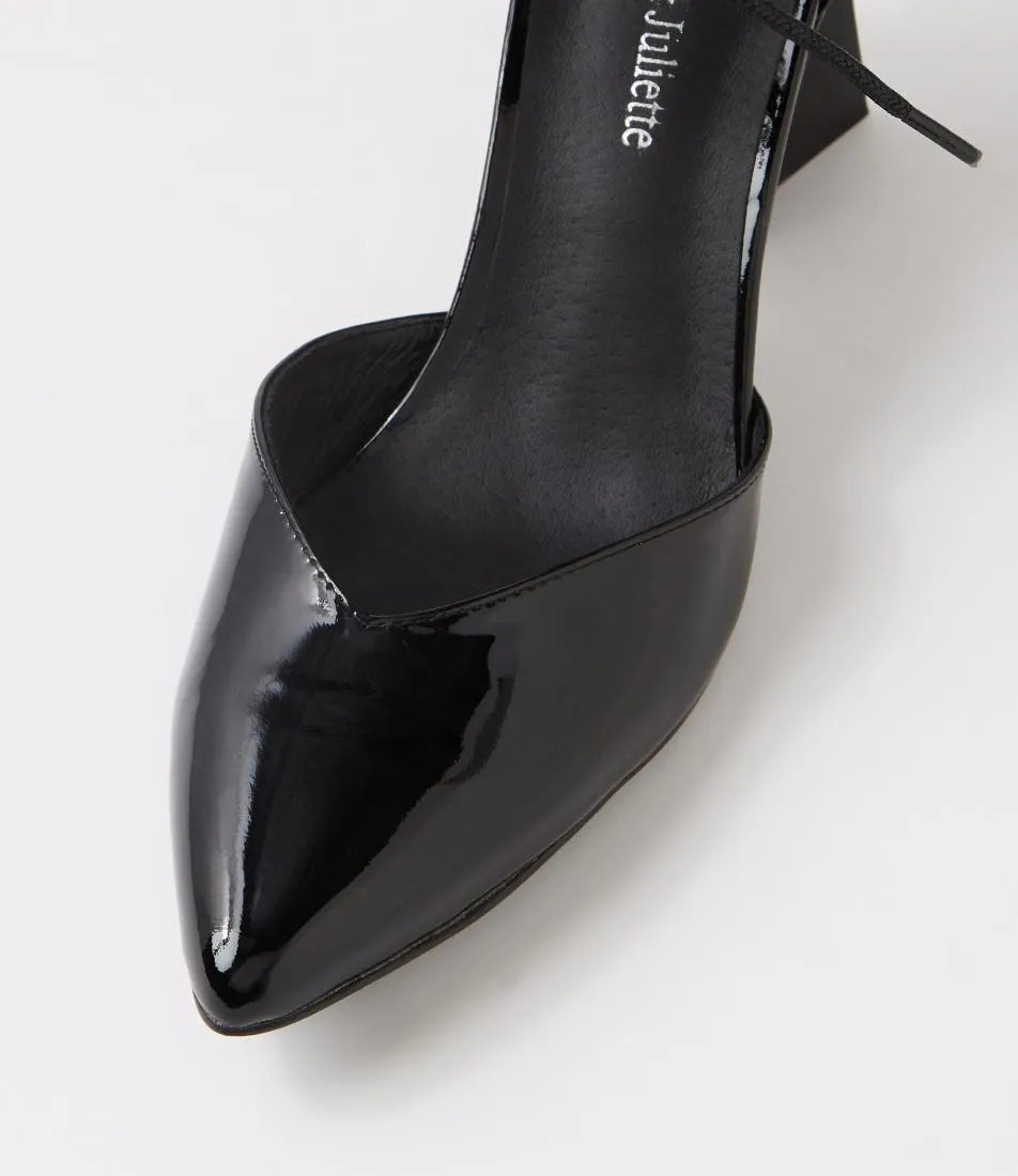 DJANGO & JULIETTE Hitany Black Patent Leather Heels